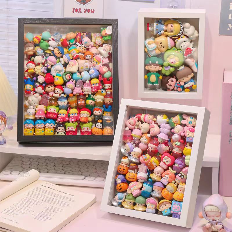 Adorable Bead/ Badge/ Blind Box Storage Frame, Wood Design