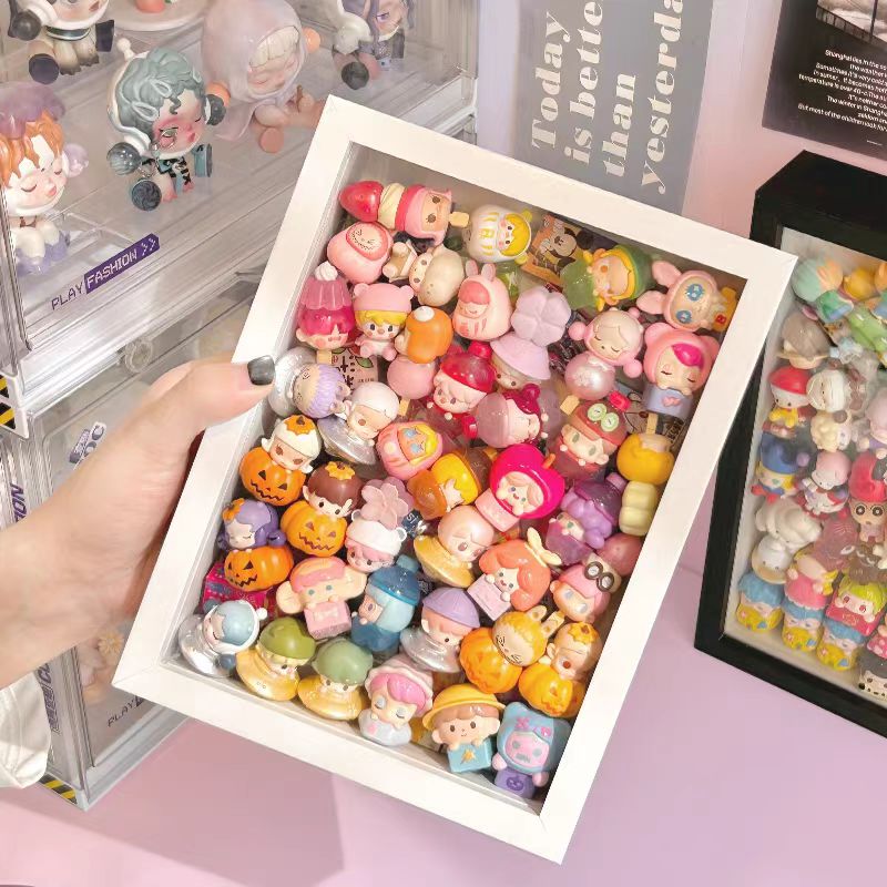 Adorable Bead/ Badge/ Blind Box Storage Frame, Wood Design