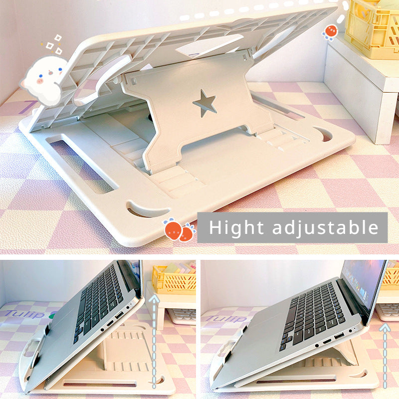 360°Rotate Base Laptop Stand for Desk, Portable Adjustable Desk Travel Laptop Riser