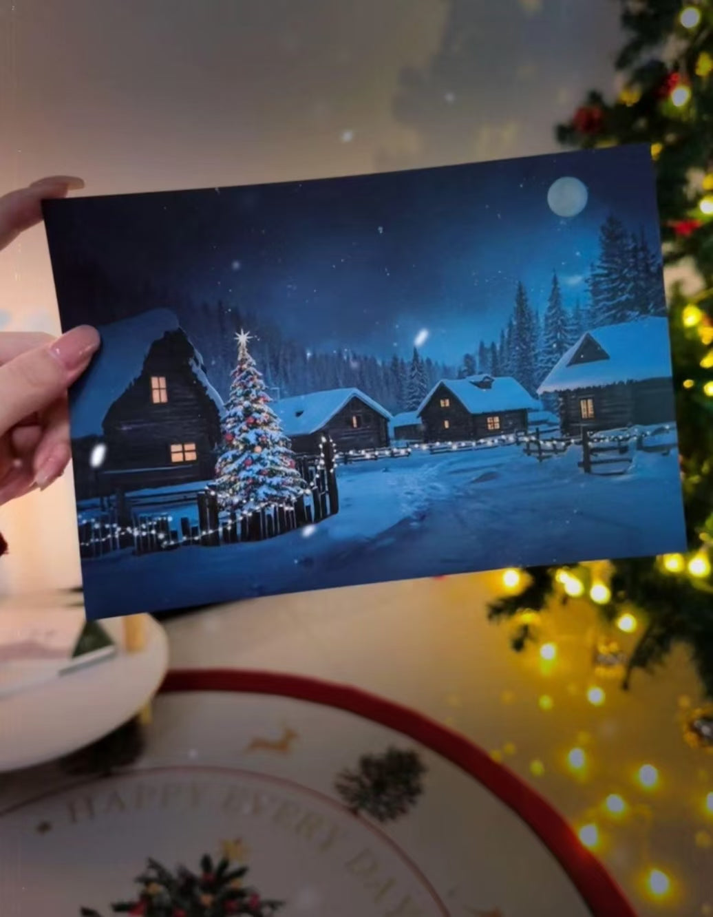 Creative Thermo-Sensitive Color-Changing Christmas Card