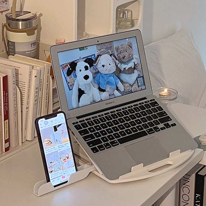 360°Rotate Base Laptop Stand for Desk, Portable Adjustable Desk Travel Laptop Riser