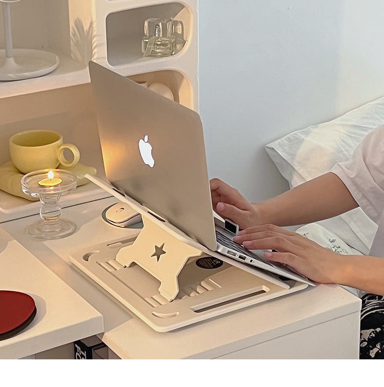 360°Rotate Base Laptop Stand for Desk, Portable Adjustable Desk Travel Laptop Riser