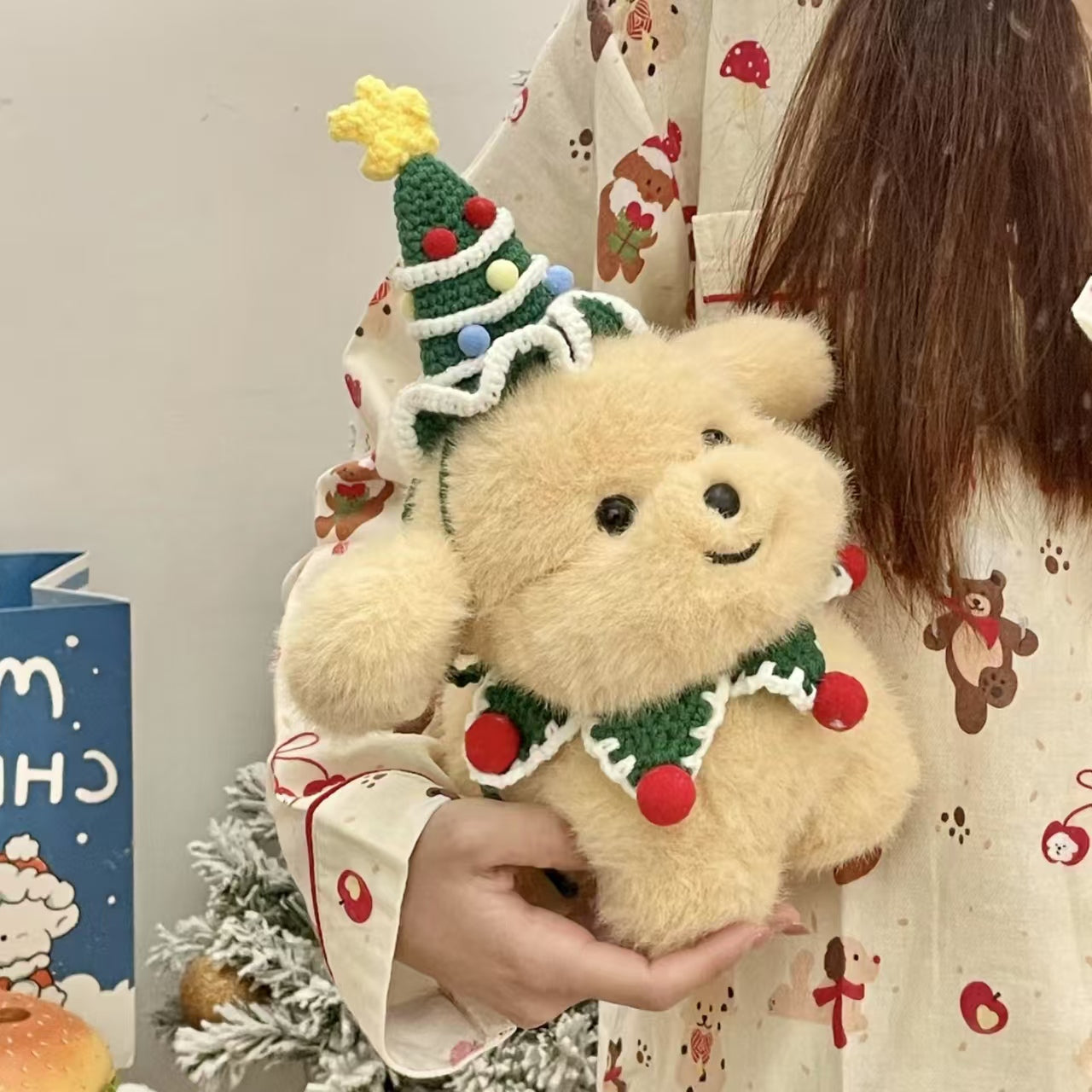 Golden Retriever Puppy Christmas Plush Toy