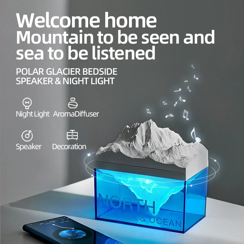 Polar Glacier Night Light Speaker Lamp