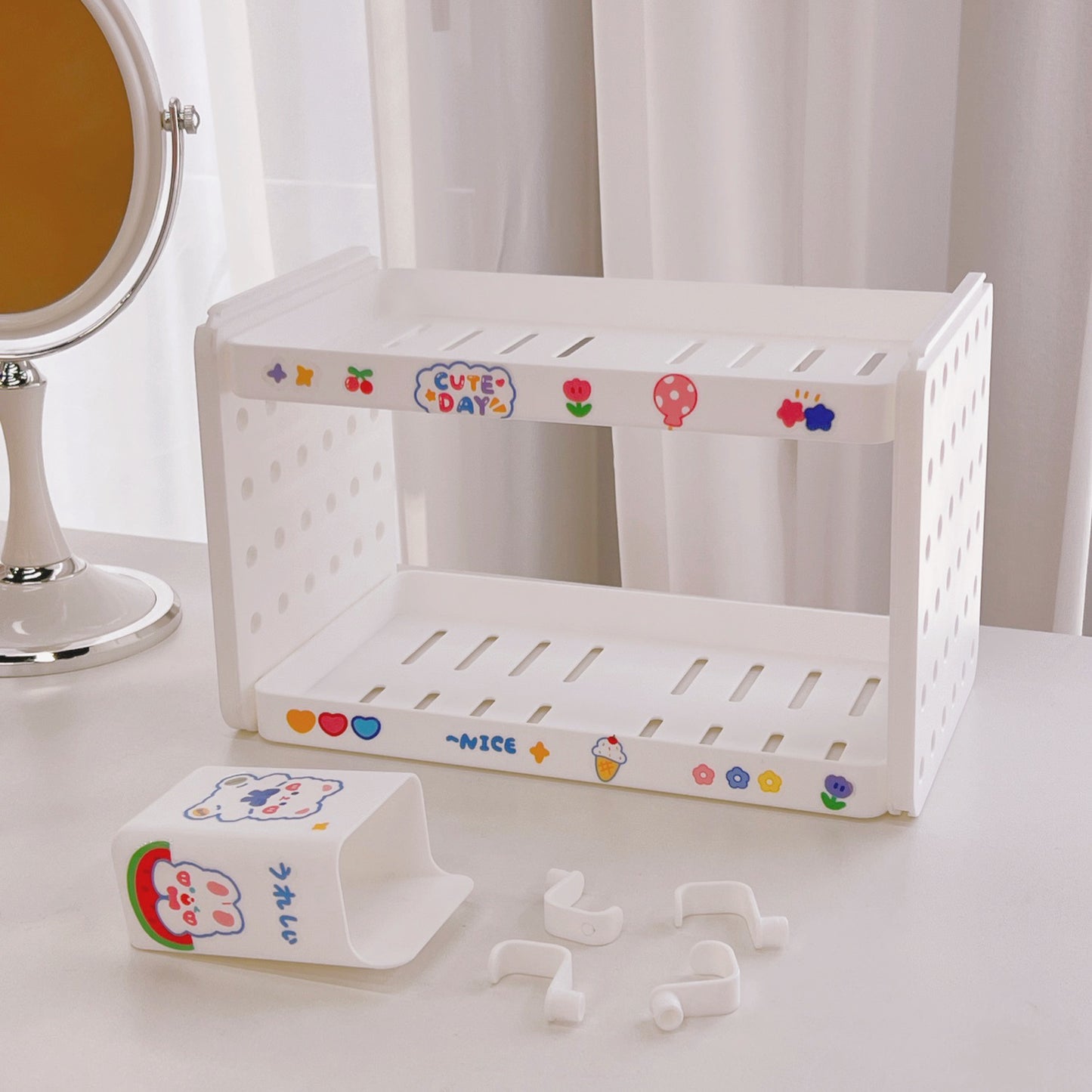 DIY Desk Rack with Stickers