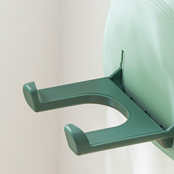 Hair dryer holder without punching holes wall-mounted folding rack