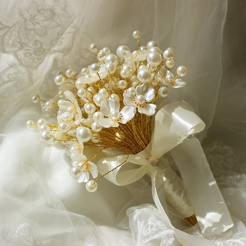 DIY Crystal Pearl Handheld Wedding Bouquet Handmade Material Kit