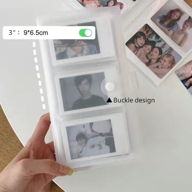 Frosted Polaroid Photo Album for Photo Card Postcard Souvenir Storage