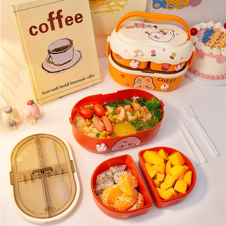 Chic Bento Box Lunch Box: Stylish Cute Microwaveable Picnic Lunchbox