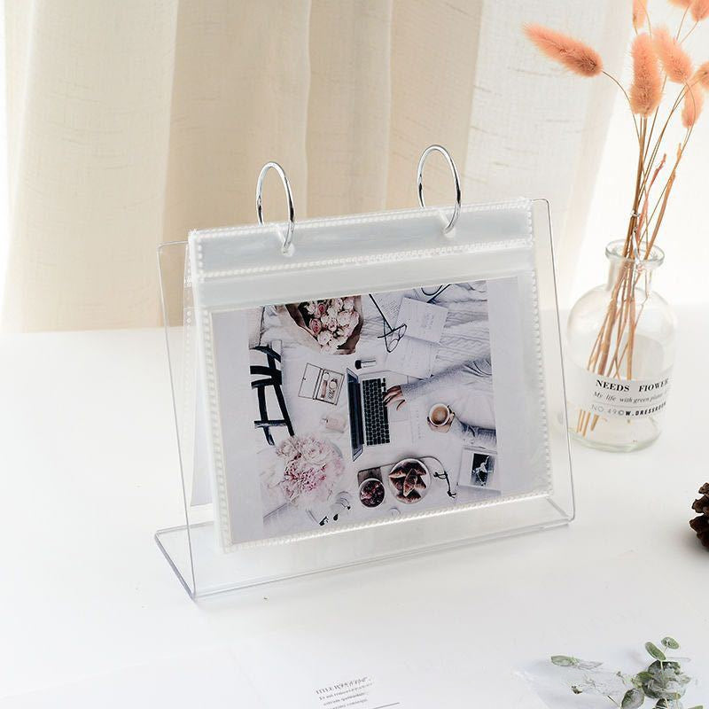 Loose-leaf photo/card display album rack, photo storage book, display acrylic table